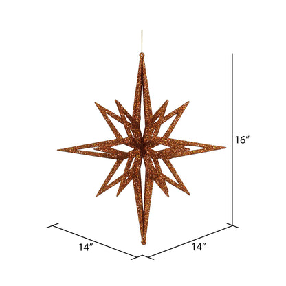 Vickerman 16" Copper Iridescent Star Christmas Ornament