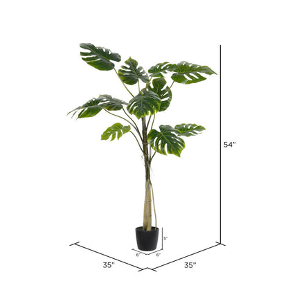 Vickerman 54" Artificial Potted Grand Split Philodendron Tree.