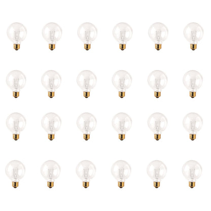 BULBRITE INCANDESCENT G25 MEDIUM SCREW (E26) 25W DIMMABLE LIGHT BULB 2700K/WARM WHITE 24PK (331025)