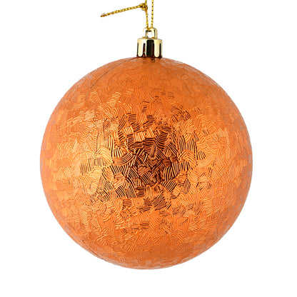 Vickerman 4" Burnished Orange Brushed Ball Ornament 6 per Bag