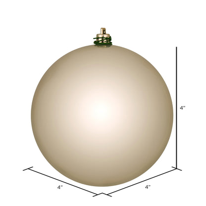 Vickerman 4" Oat Shiny Ball Ornament 6 per Bag