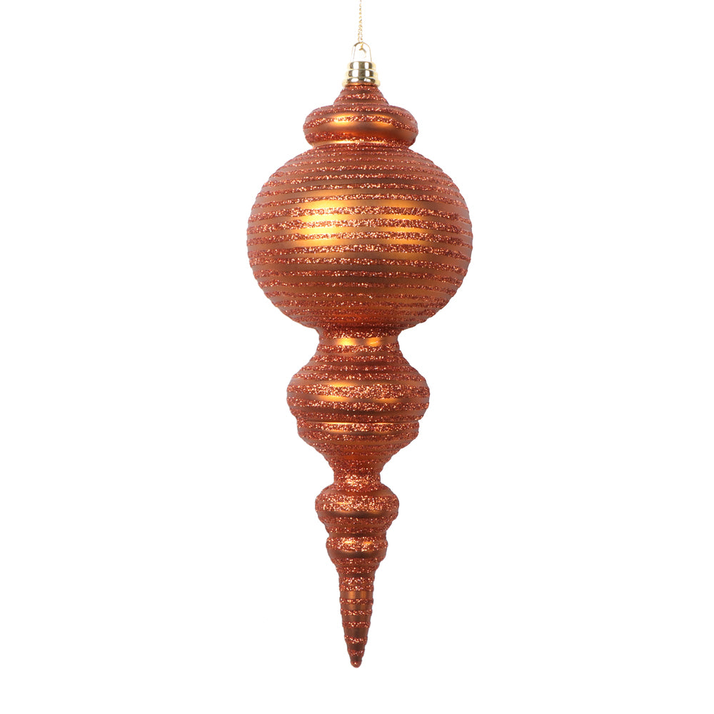 Vickerman 10" Matte Copper Finial Ornament 2 per bag.