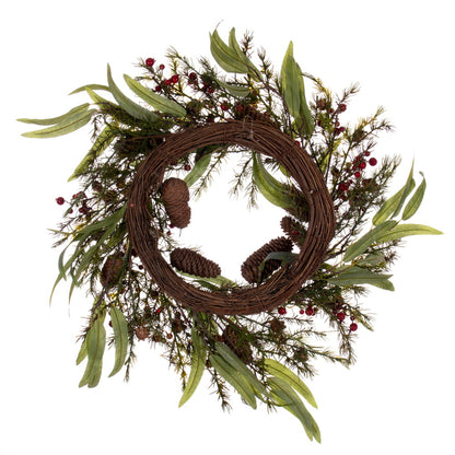 Vickerman 22" Green Artificial Leaf Wreath.