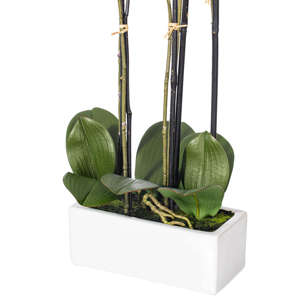 Vickerman 21" Artificial Purple Orchid in Ceramic Pot