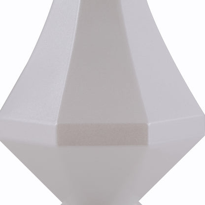 Vickerman 8" White Candy Finish Diamond Finial Ornament Pack of 2