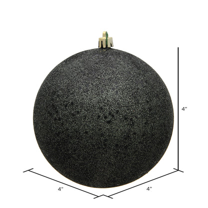 Vickerman 4" Gunmetal Sequin Ball Ornament 6 per Bag