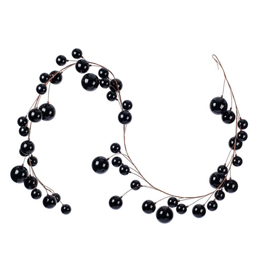 Vickerman 10' Black Pearl Branch Ball Wire Garland.