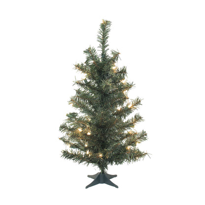 Vickerman 24" Canadian Pine Artificial Christmas Tree Multi-colored Dura-Lit LED lights