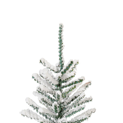 Vickerman 9" flocked Mini Pine Artificial Christmas tree Set of 6