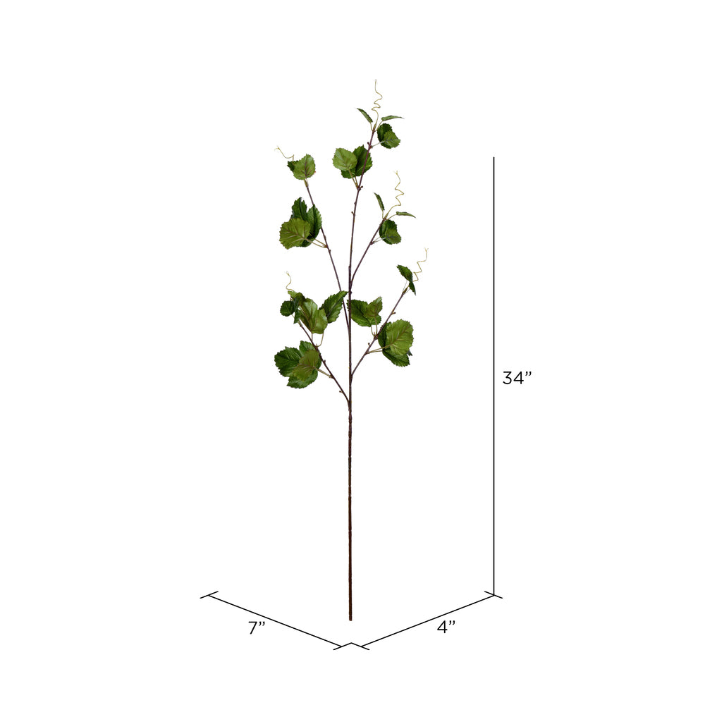 Vickerman 34" Artificial Green Hop Leaf Spray. Includes 3 sprays per pack.