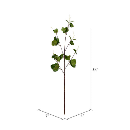 Vickerman 34" Artificial Green Hop Leaf Spray. Includes 3 sprays per pack.