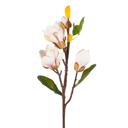 Vickerman 28" Artificial Pink Magnolia Stem Set of 3