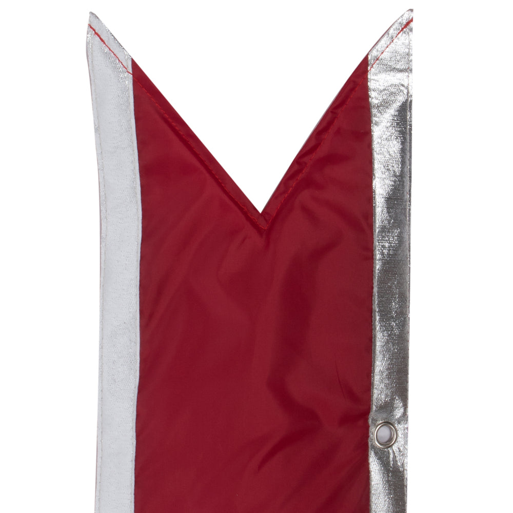 Vickerman 60" Red-Silver Nylon Outdoor Christmas Bow