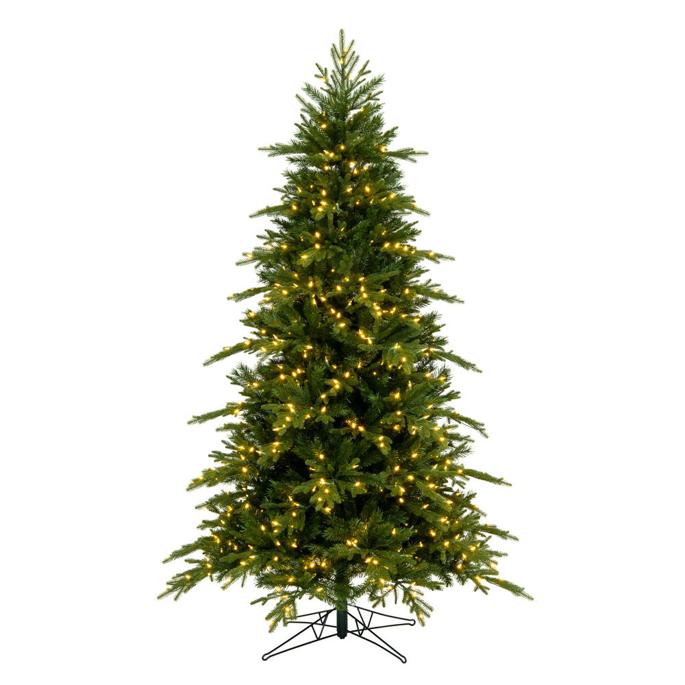 Vickerman 7.5' x 56" Kingston Fraser Fir Artificial Christmas Tree with Warm White LED Lights.