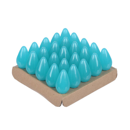 Vickerman C7 Ceramic LED Teal Twinkle Bulb  Nickel Base 120V .6 Watts 25 Bulbs per Pack