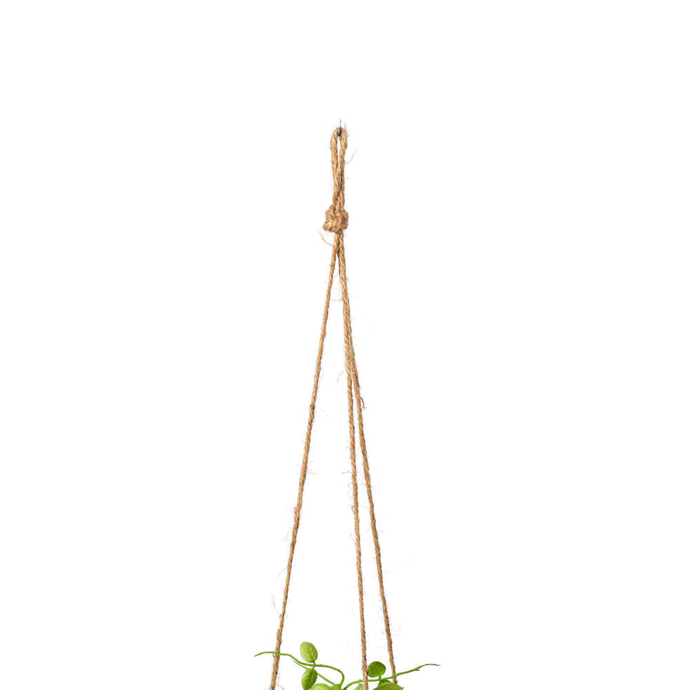 Vickerman 29" Artificial Green Mini Leaf Ivy in Hanging Pot.