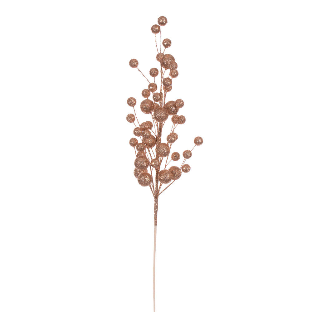 Vickerman 27" Rose Gold Multi Ball Glitter Spray 4 per bag.