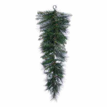 Vickerman 36" Flocked Jackson Pine Artificial Unlit TearDrop with 100 Realistic Hardneedle/PVC Tips