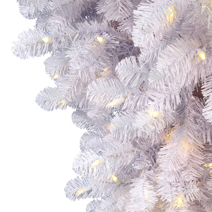 Vickerman 6' White Upside Down Artificial Christmas Tree Pure White LED Lights