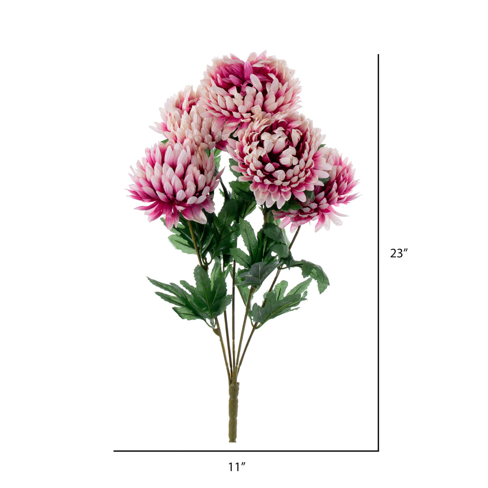 Vickerman 23" Artificial Mauve White Mum Bush x 5