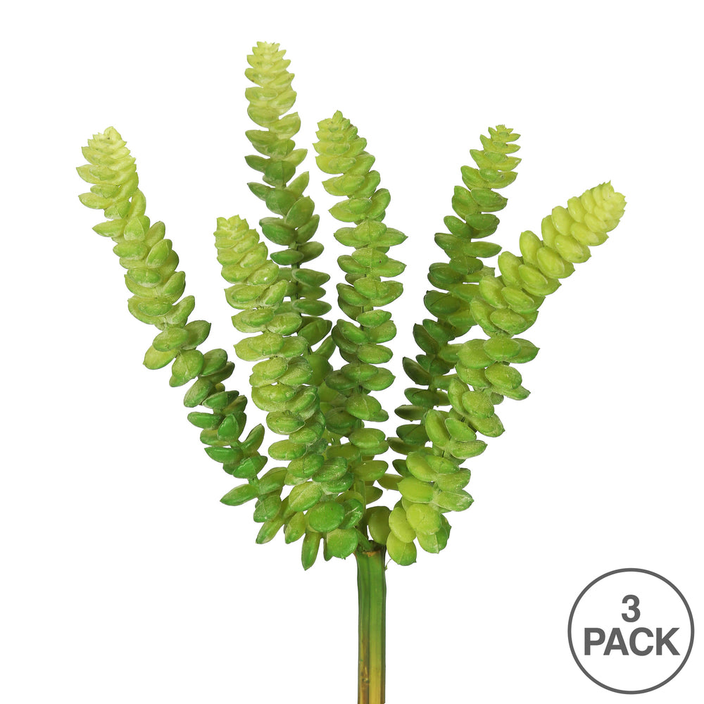 Vickerman 10" Artificial Soft Plastic Green Mini Plants. Comes 3 per pack.