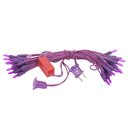 Vickerman 35 LED Mauve Dura-Lit Light on Mauve Wire, 26' Christmas Light Strand