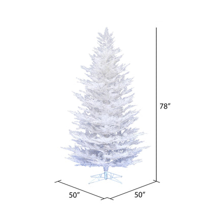 Vickerman 6.5' x 50" Flocked Cedar Pine Artificial Christmas Tree unlit