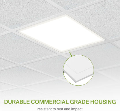 ASD Lighting LED Back-Lit Panel 2x2ft 20/25/30W 120-277V 0-10V Dimmable 3500/4000/5000K White UL DLC Premium 4 pack
