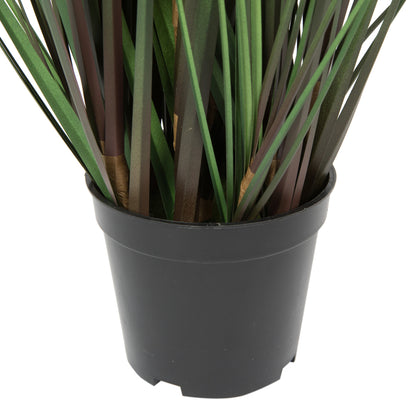 Vickerman 24" Artificial Potted Green Straight Grass and Cattails.