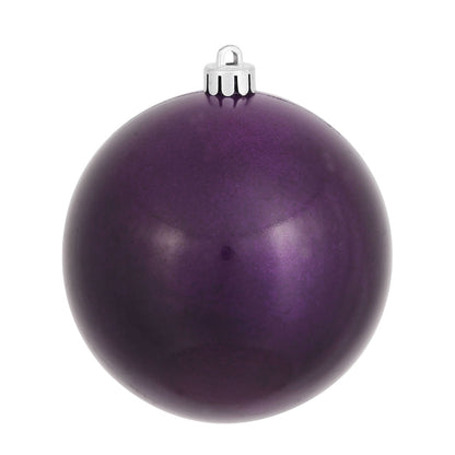 Vickerman 8" Plum Candy Ball Ornament