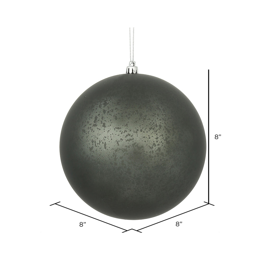 Vickerman 8" Pewter Matte Mercury Ball Ornament