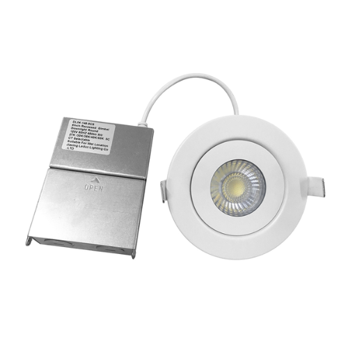 Euri Lighting DLC6G-13W105se Commercial LED CA Compliant 100-Watt Equivalent 6” Gimbal Downlight with Junction Box 5 Color Selectable Dimmable