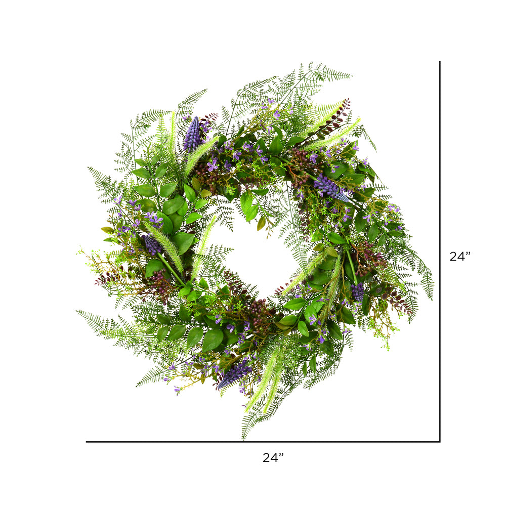 Vickerman 24" Artificial Green Maytime Wreath.