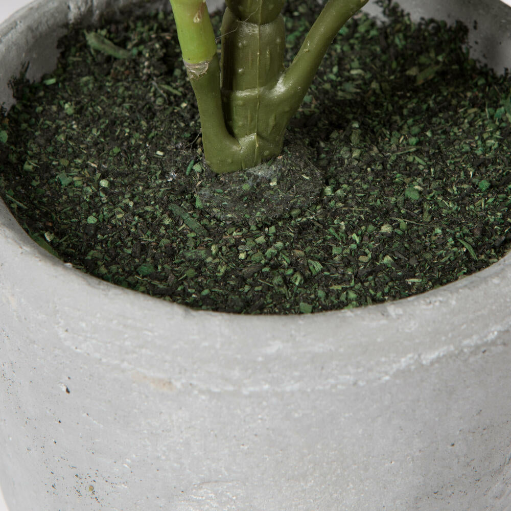 Vickerman 17" Green Artificial Fiddle Leaf Fig Plant in Pot.