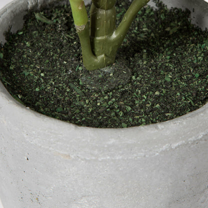 Vickerman 17" Green Artificial Fiddle Leaf Fig Plant in Pot.