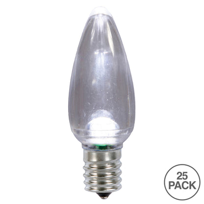 Vickerman C9 Twinkle Transparent Plastic LED Cool White Dimmable Bulb 25 per bag