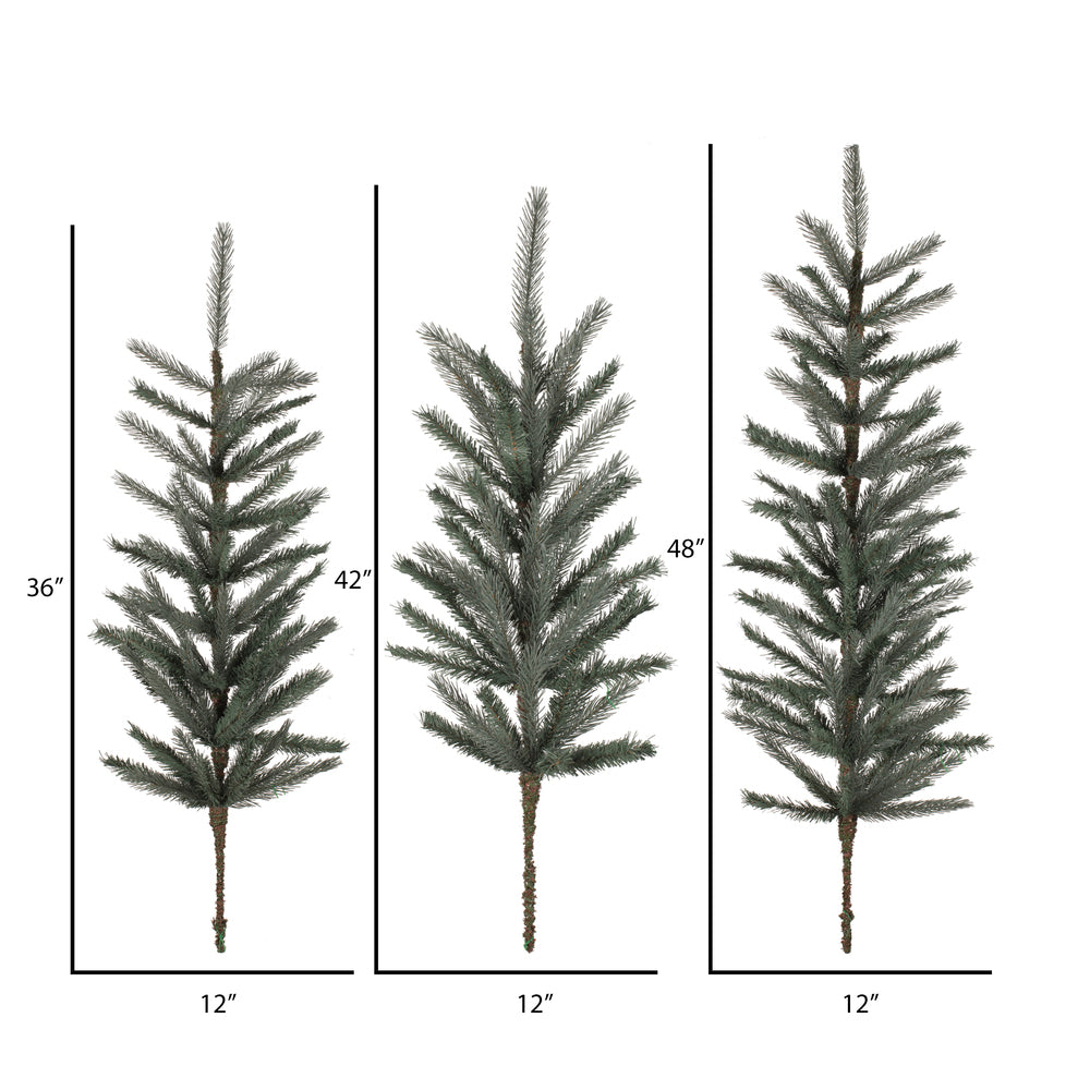 Vickerman 36-42-48" Artificial Blue Spruce Tops 3 Piece Set