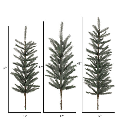 Vickerman 36-42-48" Artificial Blue Spruce Tops 3 Piece Set