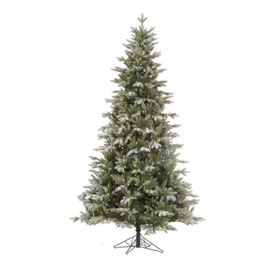 Vickerman 7.5' Frosted Balsam Artificial Christmas Tree Multi-Colored Dura-Lit® LED Lights