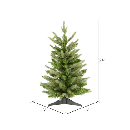 Vickerman 24" Fraser Fir Artificial Christmas Tree Unlit