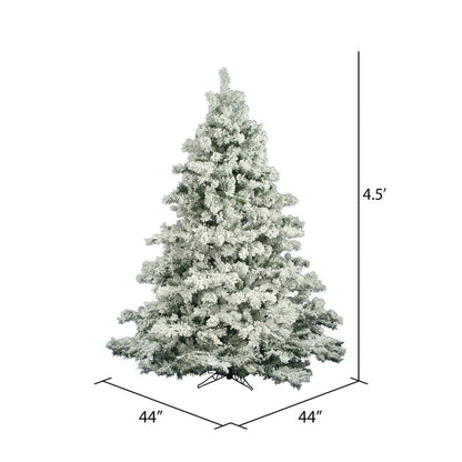 Vickerman 4.5' Flocked Alaskan Pine Artificial Christmas Tree Unlit
