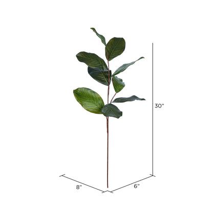 Vickerman 30" Artificial Green Magnolia Spray. Includes 3 sprays per pack.