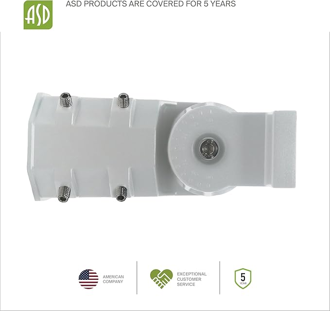 ASD Lighting Slip fitter Mounting Bracket for LED Area Lights LSB5 100-300W Silver