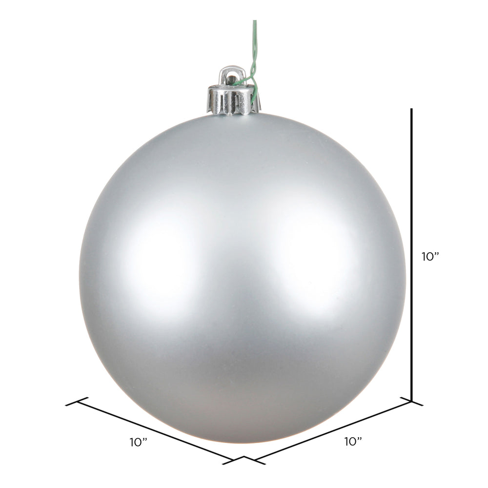 Vickerman 10" Silver Matte Ball Ornament