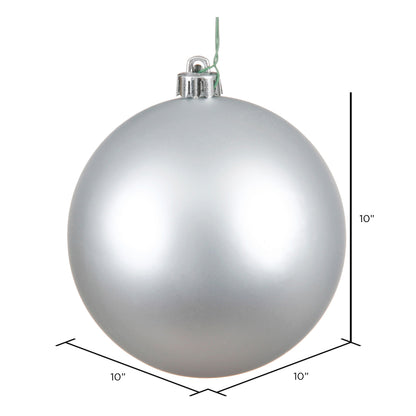 Vickerman 10" Silver Matte Ball Ornament