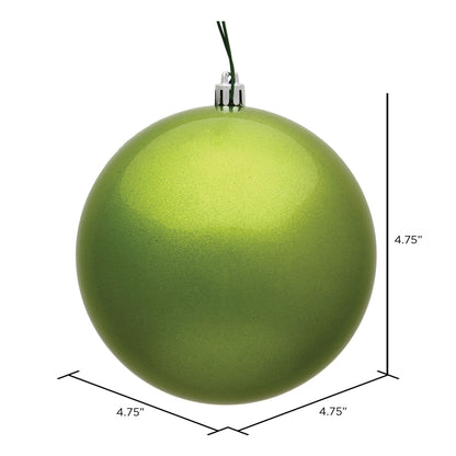 Vickerman 4.75" Lime Candy Ball Ornament 4 per Bag