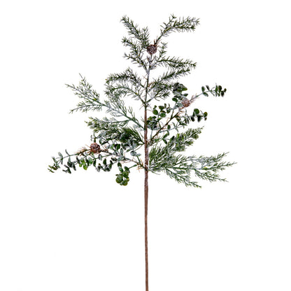 Vickerman 30" Artificial Green Snow Cedar and Eucalyptus Branch 1 per bag.