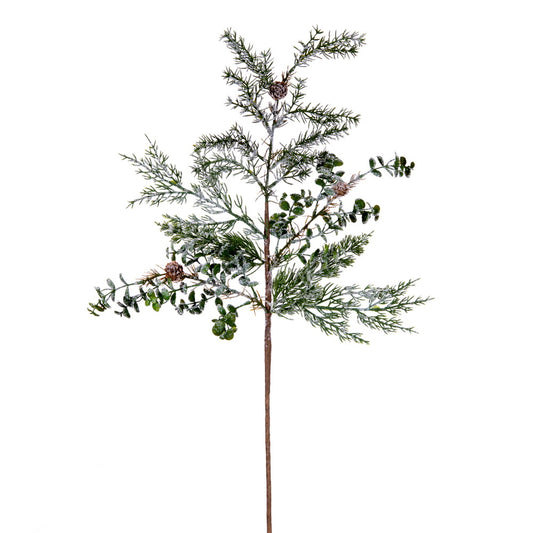 Vickerman 30" Artificial Green Snow Cedar and Eucalyptus Branch 1 per bag.