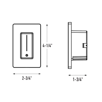 Dimmer with integrated driver, 120V AC,12DC, 60W