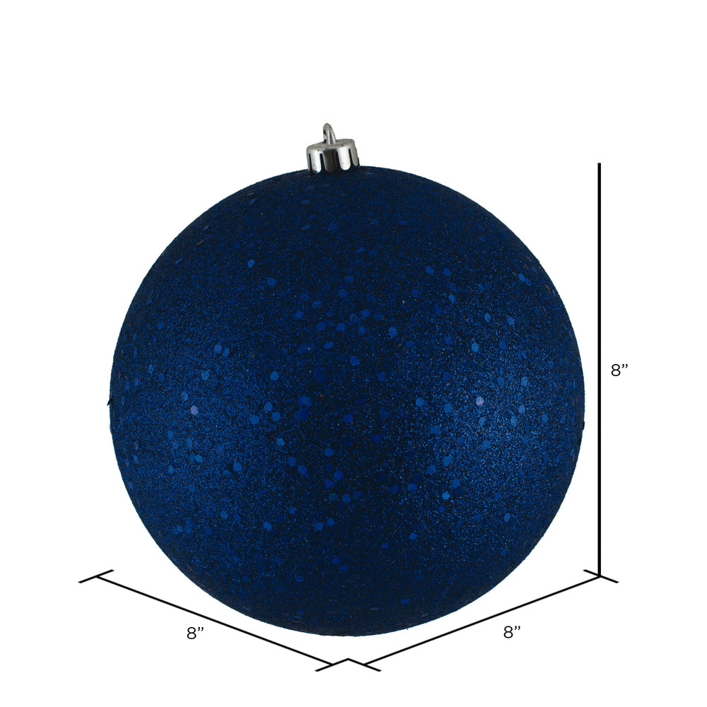 Vickerman 8" Sea Blue Sequin Ball Ornament